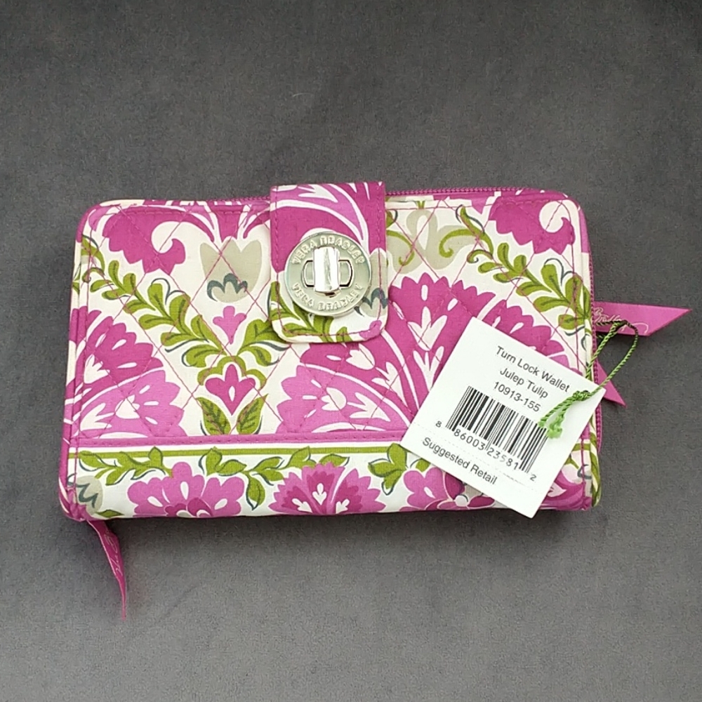 Vera Bradley turn lock wallet Julep Tulip new with